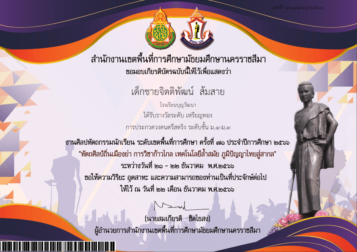 การประกวดวงดนตรีสตริง ระดับมัธยมศึกษาตอนต้น