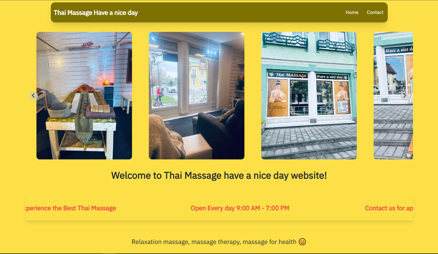 Thai Massage Website