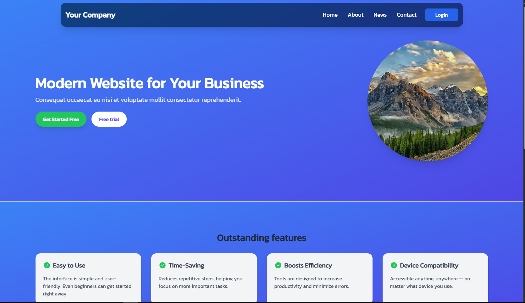 Next.JS Starter Landing Page